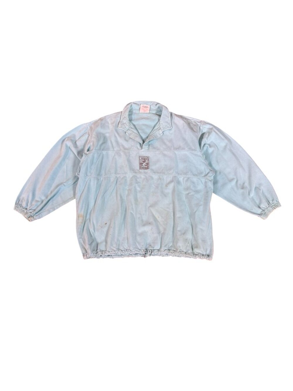 Vintage 1990s Gordon Smith Surf Gear Distressed Light Blue Cotton Shirt XXL